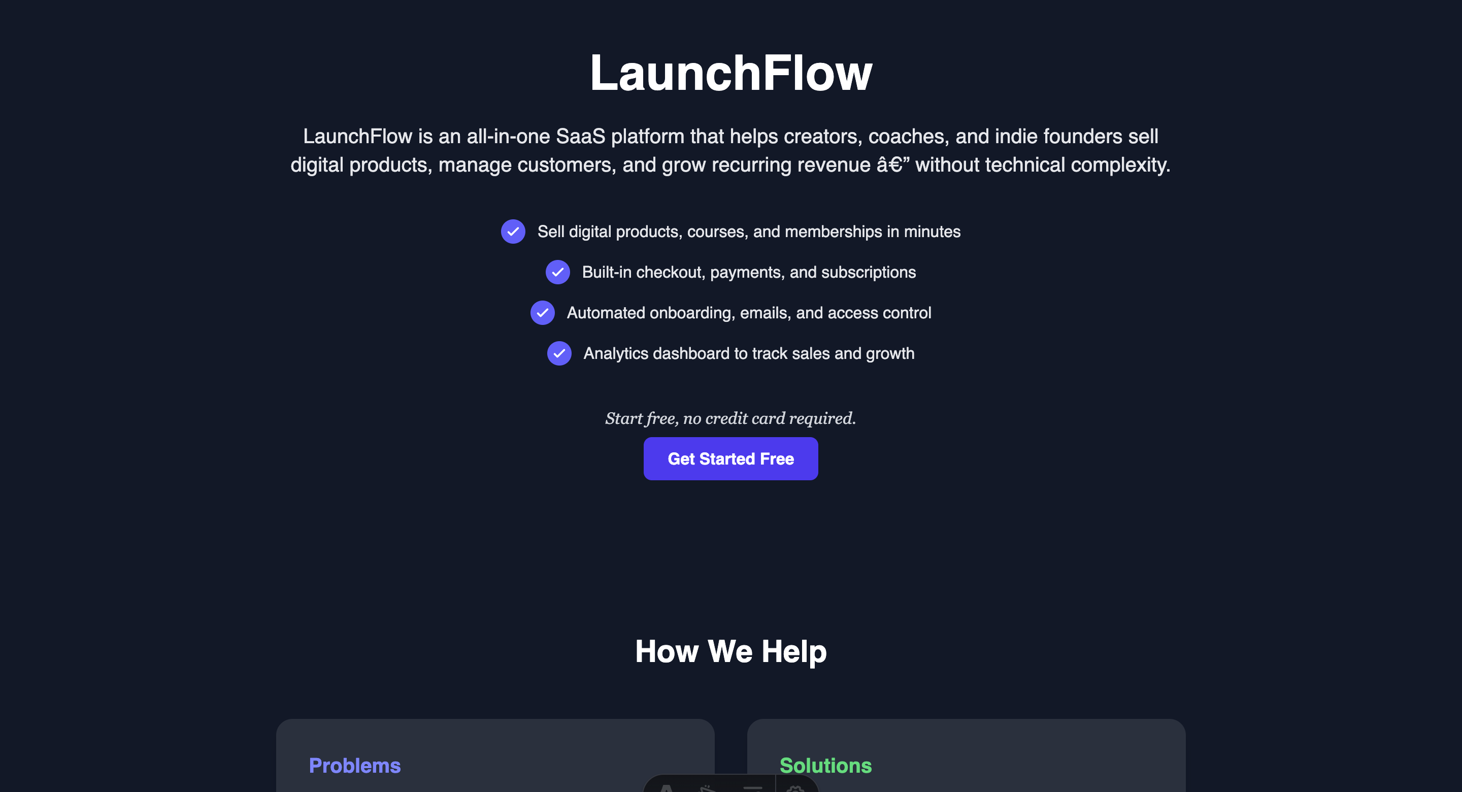 Landing Page